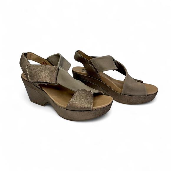 Earth Women's Khaya Kendi Wedge Sandal 8.5 Metal Alloy Copper Comfort Sandals - Picture 5 of 11